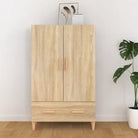 Hoge kast van bewerkt hout met elegante afwerking en duurzame kwaliteit - Sonoma eiken / 1 - Dressoirs & buffetkasten