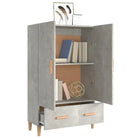 Hoge kast van bewerkt hout met elegante afwerking en duurzame kwaliteit - Dressoirs & buffetkasten