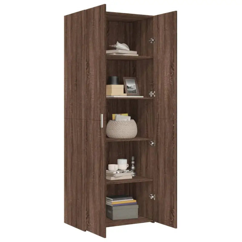 Hoge kast van bewerkt hout met elegante en duurzame uitstraling - Dressoirs & buffetkasten