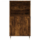 Hoge kast van bewerkt hout met industriële charme - Dressoirs & buffetkasten