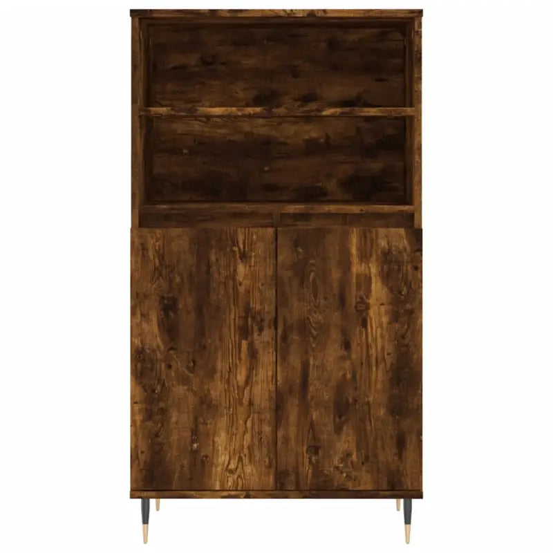 Hoge kast van bewerkt hout met industriële charme - Dressoirs & buffetkasten