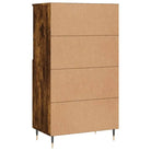 Hoge kast van bewerkt hout met industriële charme - Dressoirs & buffetkasten