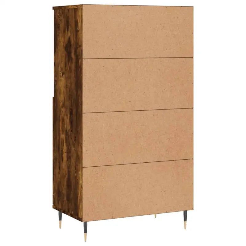 Hoge kast van bewerkt hout met industriële charme - Dressoirs & buffetkasten