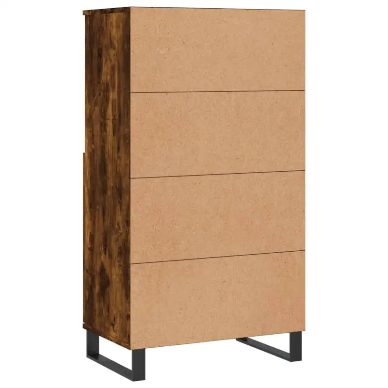 Hoge kast van bewerkt hout met industriële charme - Dressoirs & buffetkasten