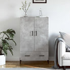 Hoge kast van bewerkt hout met metalen poten voor moderne stijl - Dressoirs & buffetkasten