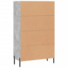 Hoge kast van bewerkt hout met metalen poten voor moderne stijl - Dressoirs & buffetkasten