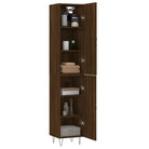 Hoge kast van bewerkt hout met moderne charme en duurzaamheid - Dressoirs & buffetkasten