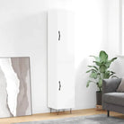 Hoge kast van bewerkt hout met moderne charme en duurzaamheid - Hoogglans wit / 1 / 1 deur - Dressoirs & buffetkasten