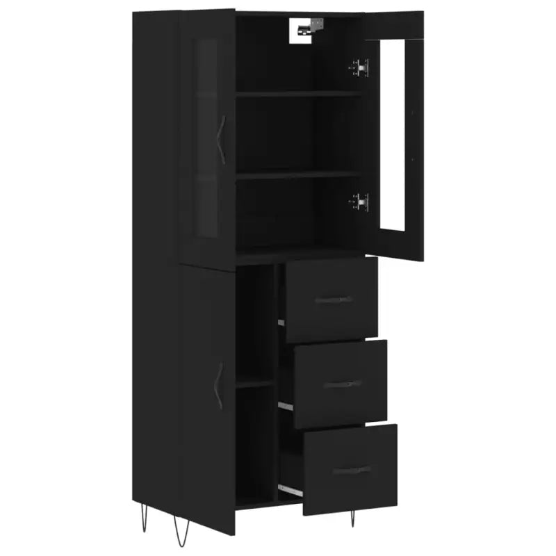 Hoge kast van bewerkt hout met stijlvolle en duurzame charme - Dressoirs & buffetkasten