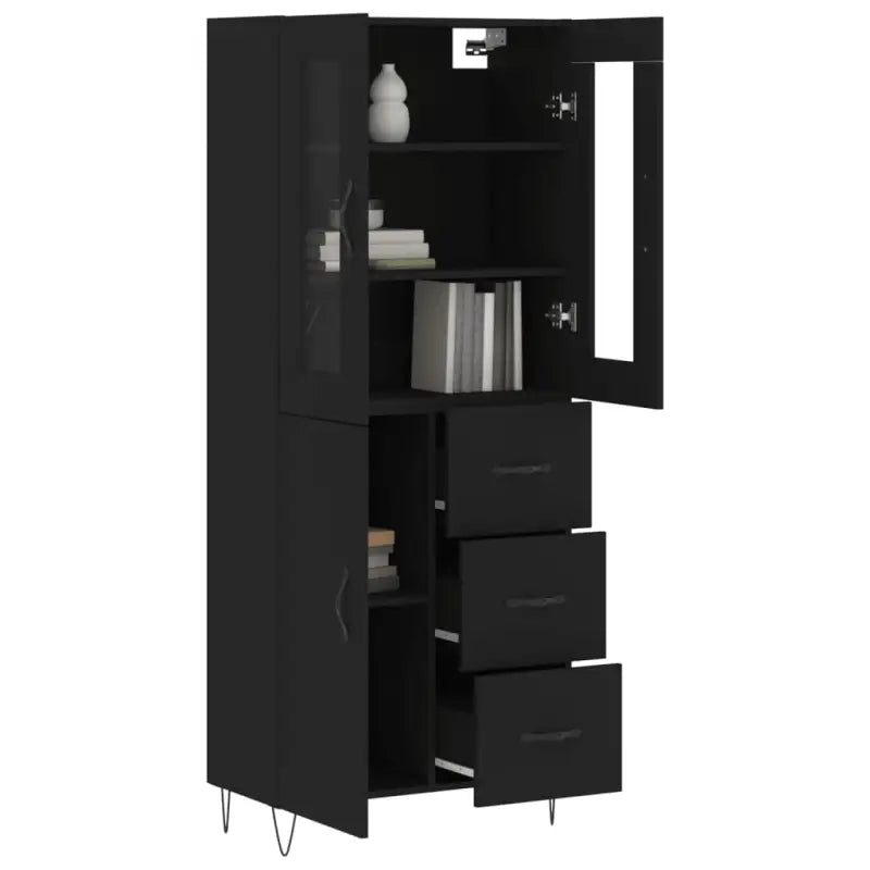 Hoge kast van bewerkt hout met stijlvolle en duurzame charme - Dressoirs & buffetkasten