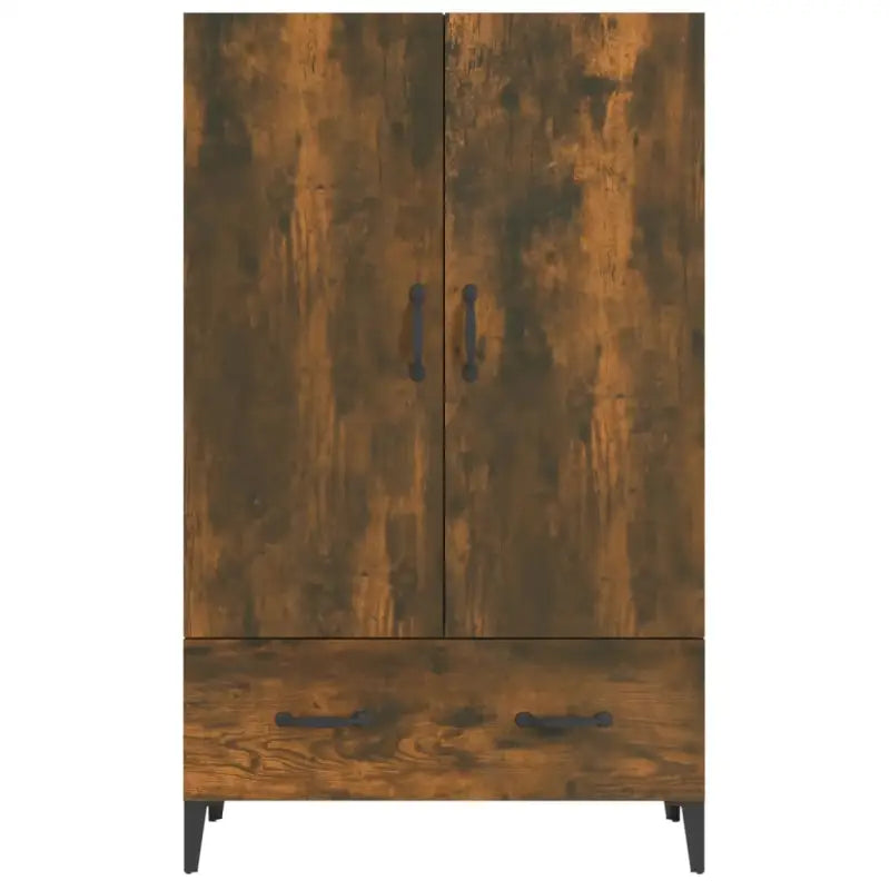 Hoge kast van bewerkt hout met stijlvolle en stabiele uitstraling - Dressoirs & buffetkasten