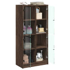 Hoge kast van bewerkt hout voor boeken en moderne interieurstijl - Dressoirs & buffetkasten