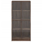 Hoge kast van bewerkt hout voor boeken en moderne interieurstijl - Dressoirs & buffetkasten