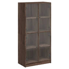 Hoge kast van bewerkt hout voor boeken en moderne interieurstijl - Dressoirs & buffetkasten