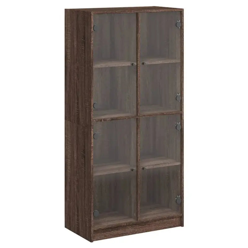 Hoge kast van bewerkt hout voor boeken en moderne interieurstijl - Dressoirs & buffetkasten