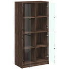 Hoge kast van bewerkt hout voor boeken en moderne interieurstijl - Dressoirs & buffetkasten