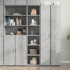 Hoge kast van bewerkt hout voor een elegante uitstraling in je bestaande interieur - Betongrijs / 1 - Dressoirs &