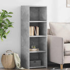 Hoge kast van bewerkt hout voor een klassieke interieurstijl - Betongrijs / 1 - Dressoirs & buffetkasten