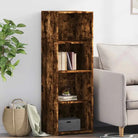 Hoge kast van bewerkt hout voor een klassieke interieurstijl - Gerookt eiken / 1 - Dressoirs & buffetkasten