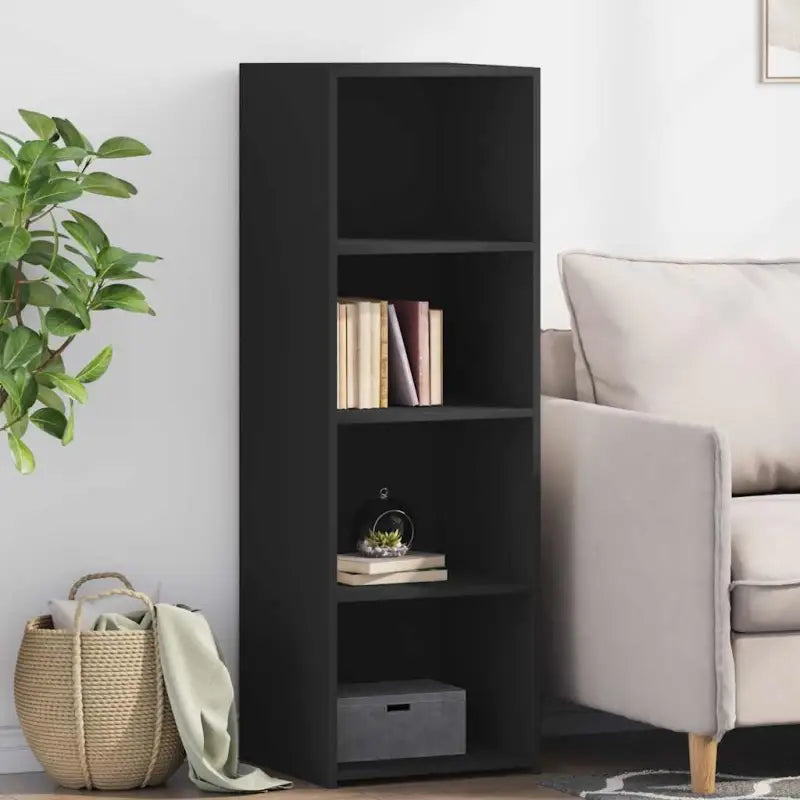 Hoge kast van bewerkt hout voor een klassieke interieurstijl - Zwart / 1 - Dressoirs & buffetkasten