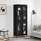 Hoge kast van bewerkt hout voor een stijlvolle en duurzame inrichting - Dressoirs & buffetkasten