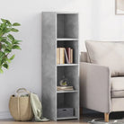 Hoge kast van bewerkt hout voor een stijlvolle en praktische woonkamer - Betongrijs / 1 - Dressoirs & buffetkasten