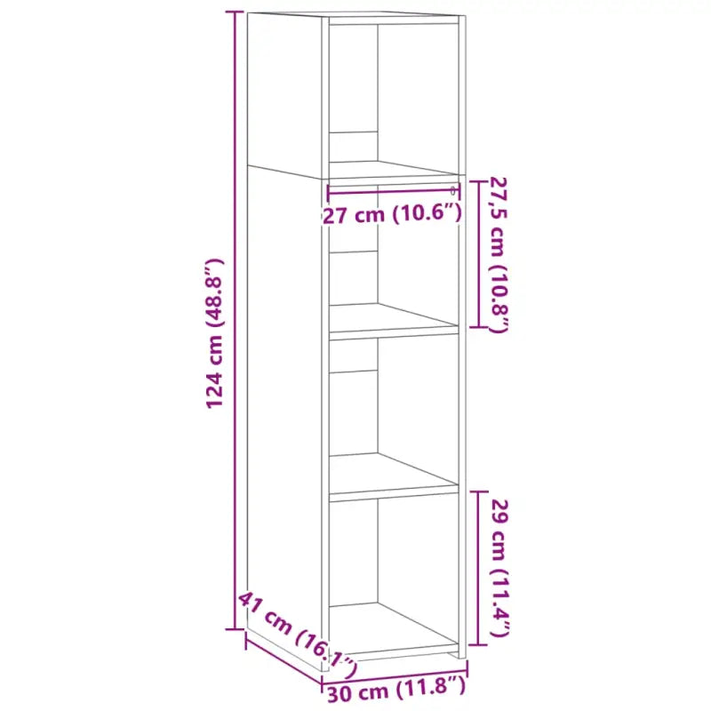 Hoge kast van bewerkt hout voor een stijlvolle en praktische woonkamer - Wit / 1 - Dressoirs & buffetkasten