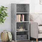 Hoge kast van bewerkt hout voor een stijlvolle inrichting - Betongrijs / 1 - Dressoirs & buffetkasten