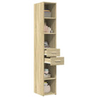 Hoge kast van bewerkt hout voor een stijlvolle inrichting - Dressoirs & buffetkasten