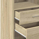 Hoge kast van bewerkt hout voor een stijlvolle inrichting - Dressoirs & buffetkasten