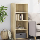 Hoge kast van bewerkt hout voor een stijlvolle inrichting - Sonoma eiken / 1 - Dressoirs & buffetkasten