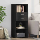 Hoge kast van bewerkt hout voor een stijlvolle inrichting - Zwart / 1 - Dressoirs & buffetkasten