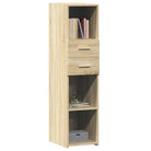 Hoge kast van bewerkt hout voor een stijlvolle woonruimte - Dressoirs & buffetkasten