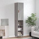 Hoge kast van bewerkt hout voor een trendy en duurzame interieurstijl - Grijs sonoma / 1 / 3 schappen - Dressoirs &