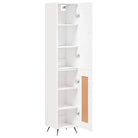 Hoge kast van bewerkt hout voor een trendy en duurzame interieurstijl - Dressoirs & buffetkasten