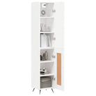 Hoge kast van bewerkt hout voor een trendy en duurzame interieurstijl - Dressoirs & buffetkasten