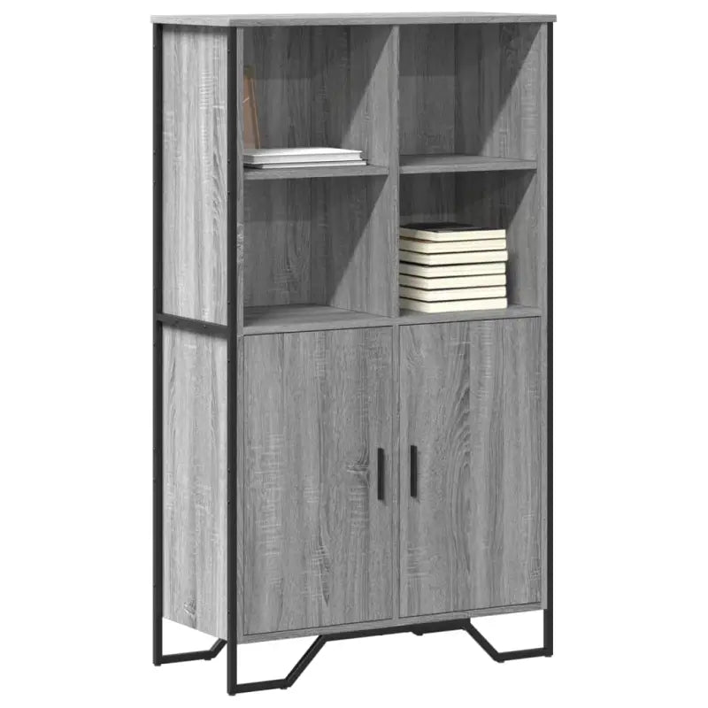 Hoge kast van grijs Sonoma eiken voor een stijlvolle inrichting - Grijs sonoma / 1 - Dressoirs & buffetkasten