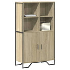 Hoge kast van grijs Sonoma eiken voor een stijlvolle inrichting - Sonoma eiken / 1 - Dressoirs & buffetkasten
