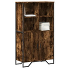 Hoge kast van grijs Sonoma eiken voor een stijlvolle inrichting - Gerookt eiken / 1 - Dressoirs & buffetkasten