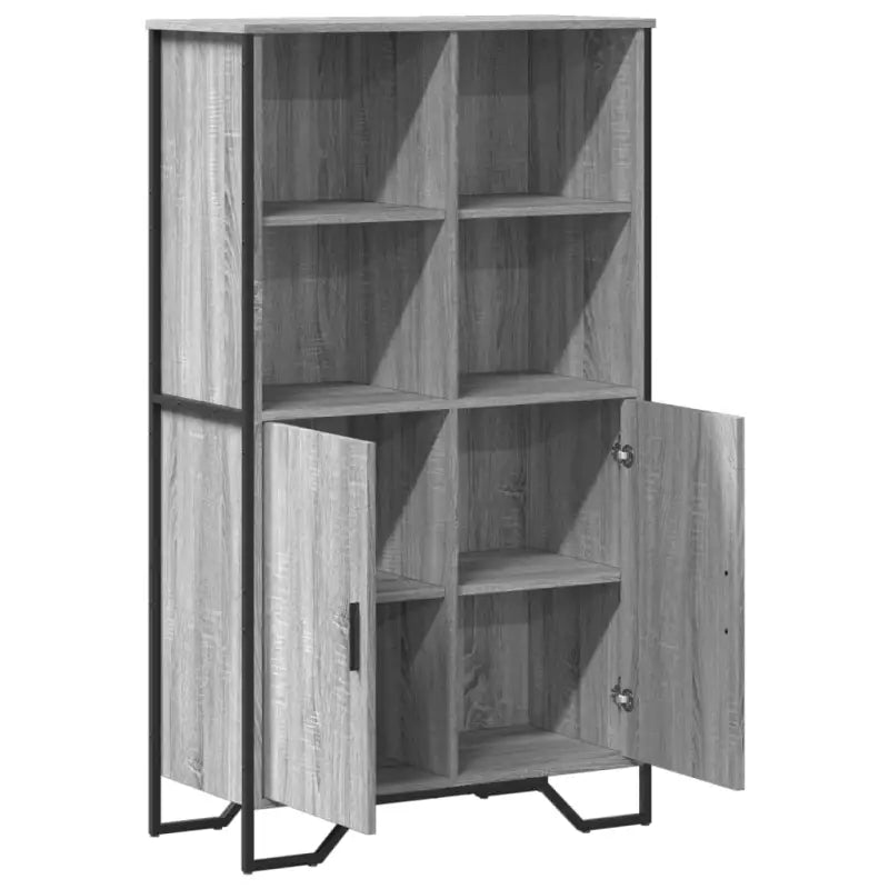 Hoge kast van grijs Sonoma eiken voor een stijlvolle inrichting - Dressoirs & buffetkasten