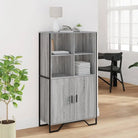 Hoge kast van grijs Sonoma eiken voor een stijlvolle inrichting - Dressoirs & buffetkasten