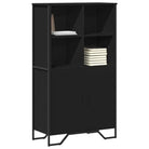 Hoge kast van grijs Sonoma eiken voor een stijlvolle inrichting - Zwart / 1 - Dressoirs & buffetkasten