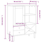 Hoge kast van massief grenenhout met elegante uitstraling - Dressoirs & buffetkasten