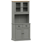 Hoge kast van massief grenenhout met ruime afmetingen deur - Dressoirs & buffetkasten