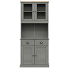 Hoge kast van massief grenenhout met ruime afmetingen deur - Dressoirs & buffetkasten