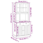 Hoge kast van massief grenenhout met ruime afmetingen deur - Dressoirs & buffetkasten