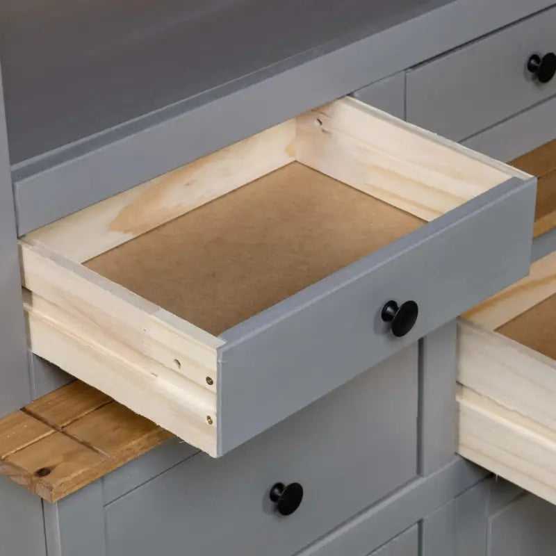 Hoge kast van massief grenenhout met rustiek ontwerp - Opbergkasten & lockerkasten