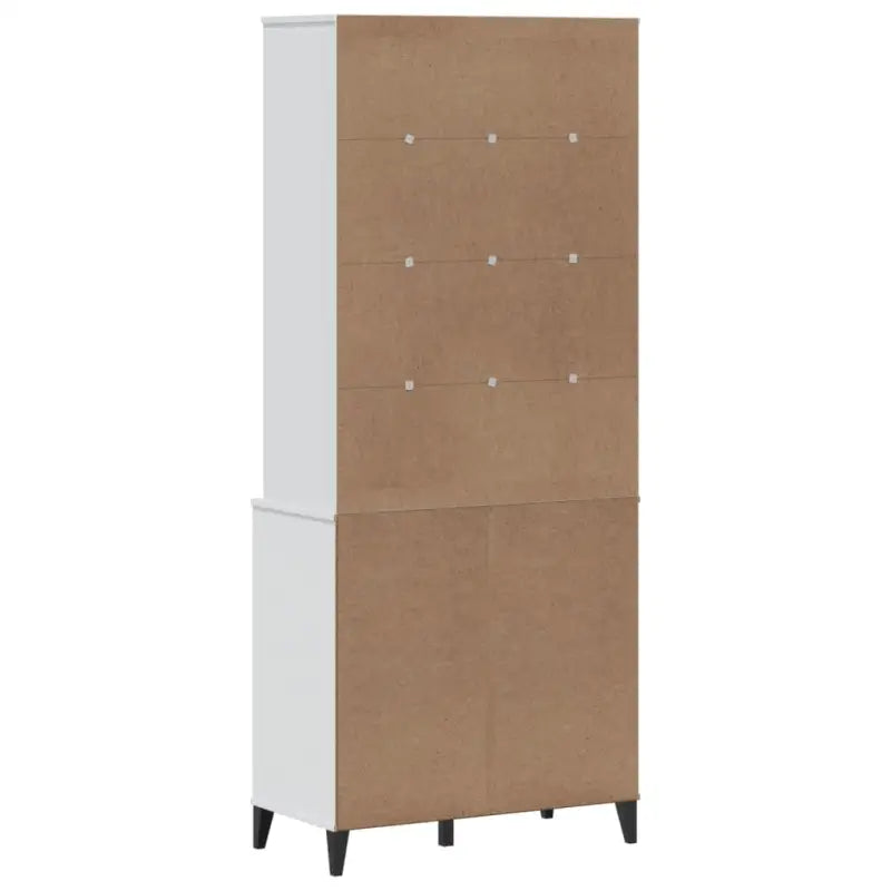 Hoge kast van massief grenenhout voor een stijlvolle uitstraling - Wit / 1 - Dressoirs & buffetkasten