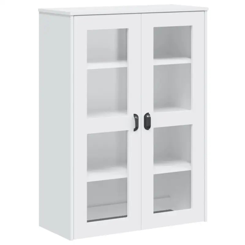 Hoge kast van massief grenenhout voor een stijlvolle uitstraling - Wit / 1 - Dressoirs & buffetkasten