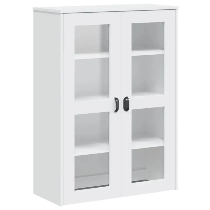 Hoge kast van massief grenenhout voor een trendy interieur - Wit / 1 - Dressoirs & buffetkasten